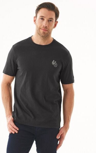 ORGANICATION T-Shirt aus Bio-Baumwolle mit Fahrrad-Print