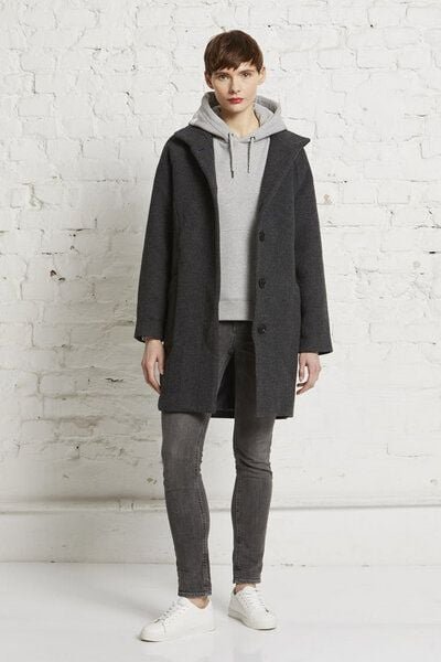 Wunderwerk Damen Mantel aus Schurwolle, "O-shape coat"