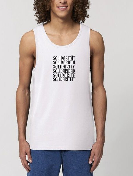 Human Family Herren Statement Tanktop aus Bio Baumwolle "Wake - Solidarity"