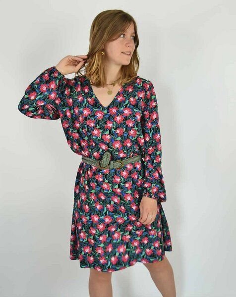 Aatise Kurzes Kleid Zelda, 100 % Ecovero, Bischofsärmel,