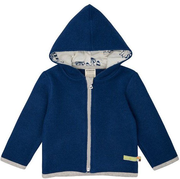 loud + proud Babys & Kinder Wollfleece-Jacke mit Kapuze, GOTS-zertifiziert