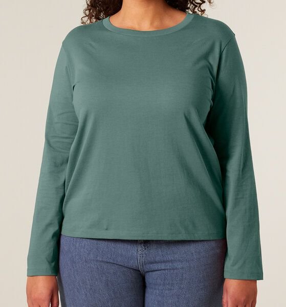 FAIRTICKEN BASICS Damen Basic Longsleeve Shirt aus 100% Bio-Baumwolle