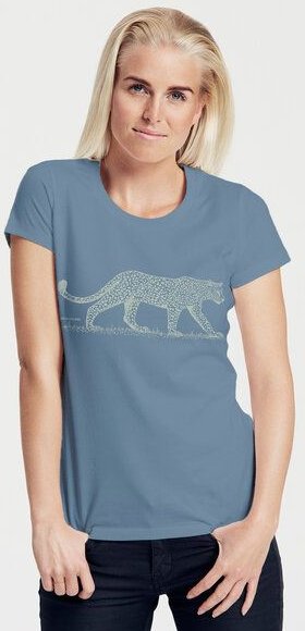 Peaces.bio - handbedruckte Biomode Bio-Damen-T-Shirt "Leopard"