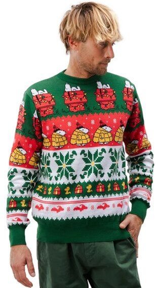 Brava Fabrics Strickpullover Peanuts Xmas Multicolor