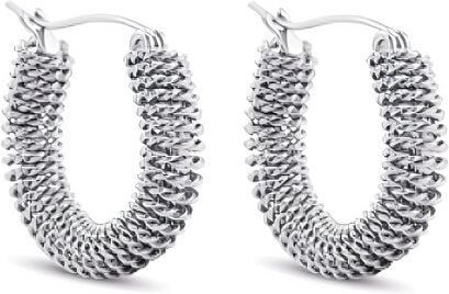 Gedrehte Creolen Ohrringe 23mm von Elektropulli