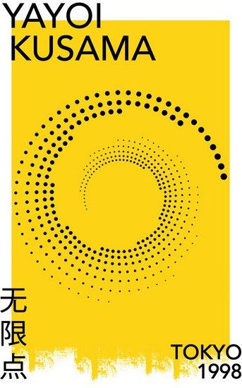 Photocircle Poster / Leinwandbild - Yayoi Kusama, Tokyo 1998 - 2