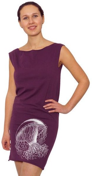 HANDGEDRUCKT "Medusa" Bio-Kleidchen