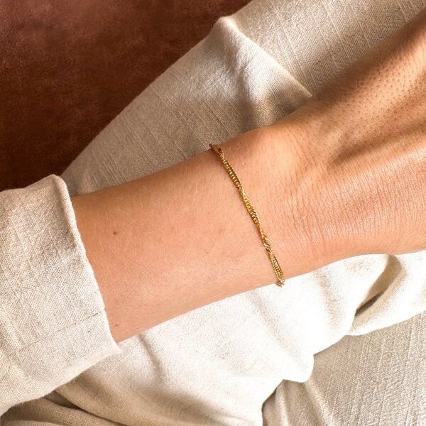 MOANINA Armband Mera - 925 Silber/18k Gold Vermeil