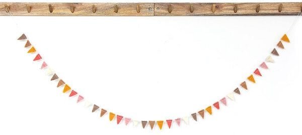 GLOBO Fair Trade Wimpel-Girlande aus Filz fürs Kinderzimmer