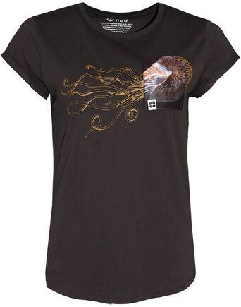 FÄDD Damen T-Shirt Rundhals aus Bio-Baumwolle "Nautilust BT" Schwarz