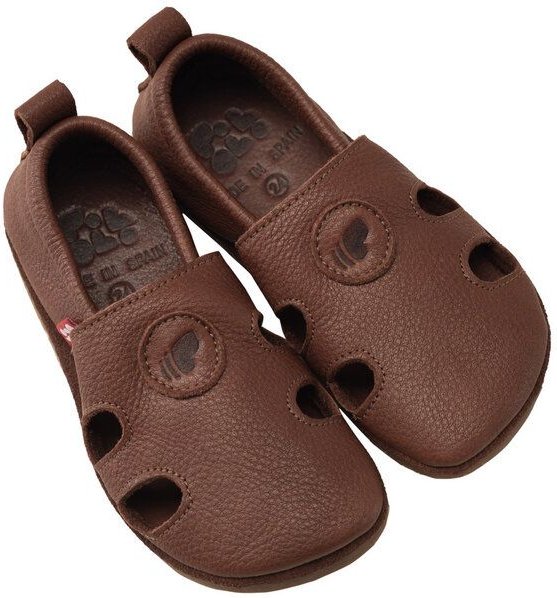 Pololo Barfußschuh "Sommer" aus pflanzlich gegerbtem Leder mit Gummisohle, Größen 20-34