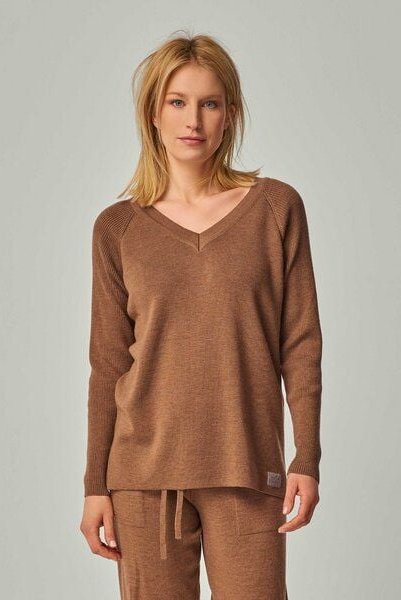 YOU LOOK PERFECT 100% Merino Strickpullover mit V-Ausschnitt "Dorina"