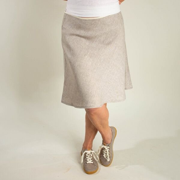nahtur-design Leinen-Sommerrock 100% Bioleinen