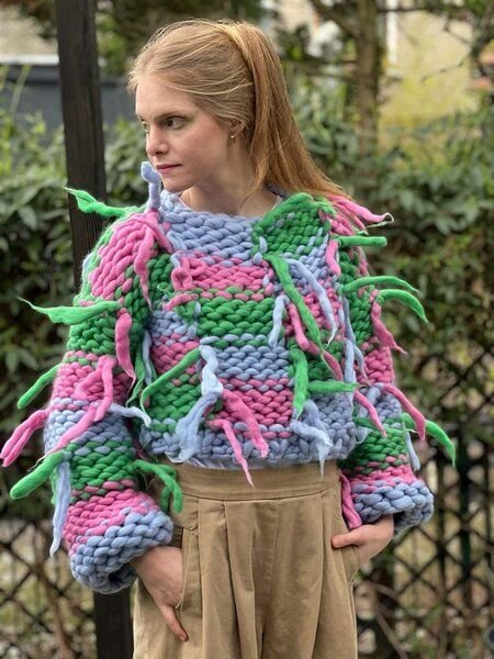 PANAPUFA 100% MERINO Strickjacke aus Merinowolle LAS VEGAS