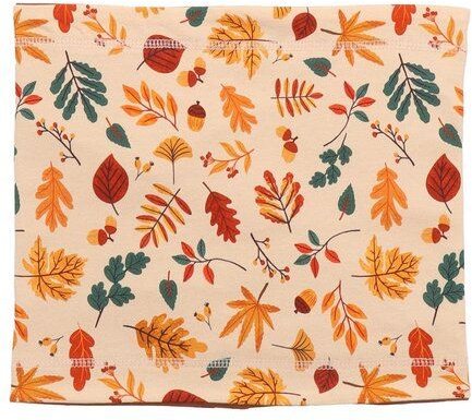 Kinder Loop-Schal GOTS-zertifiziert aus Bio-Baumwolle mit Herbstblättern – Walkiddy