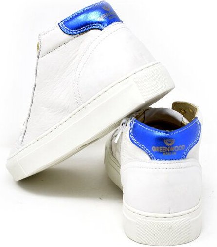 Greenwood Berlin GWB Sneaker Unisex Base high weiß - metallicblau