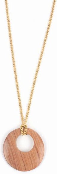 El Puente Halskette aus Olivenholz und recyceltem Messing