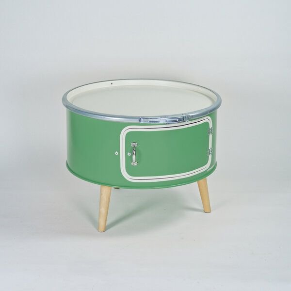 Lockengelöt Betty mit Tür - Couchtisch aus einem Hamburger Ölfass