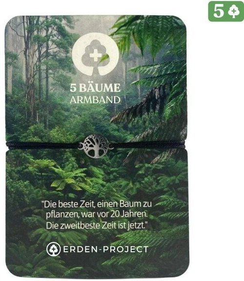 Erden Projekt 1 Armband pflanzt 5 Bäume