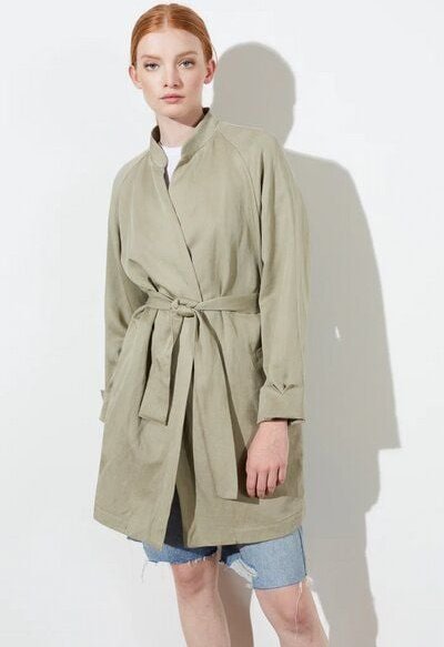 Thumbnail - LangerChen Wickelmantel aus Tencel-Bio Leinen Modell: Stenen