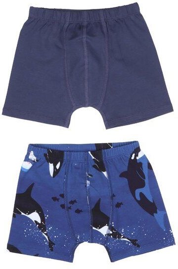 Thumbnail - Walkiddy Playful Orcas - Nachhaltige Dunkelblaue Kinder-Boxershorts aus Allergikerfreundlichem Material – GOTS zertifizi...