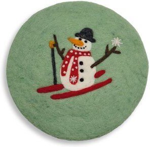 Frida Feeling Filzuntersetzer rund mit verschiedenen Weihnachtsmotiven