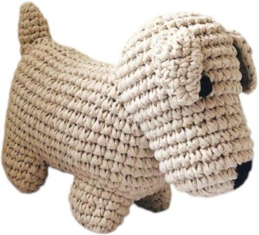 Luna-Leena großer Hund Kuscheltier – handgehäkelt aus Bio-Baumwolle