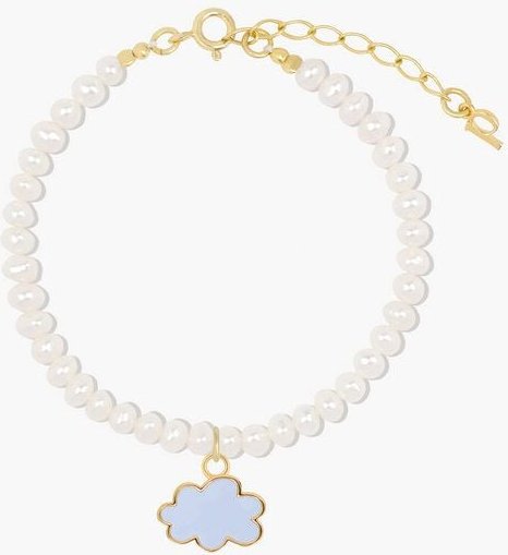 Paeoni Colors Wolken-Perlenarmband aus 18k Gold Vermeil, 925 Sterling Silber