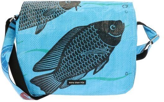 MoreThanHip Handtasche aus recycelten Zement- oder Tierfuttersäcken Qinisa