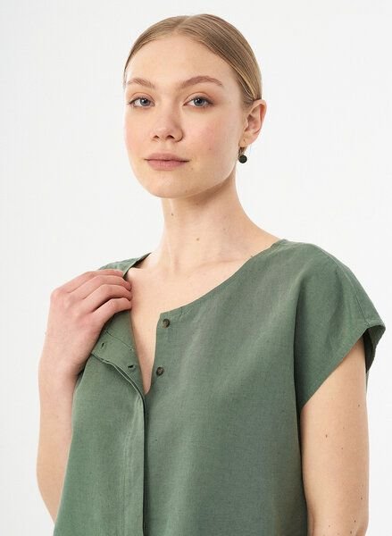 ORGANICATION Bluse aus Leinen und Bio-Baumwolle