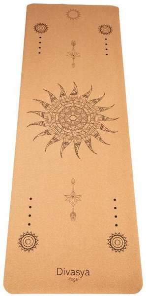 Divasya Reise Yogamatte aus Kork & Naturkautschuk mit Schutzhülle