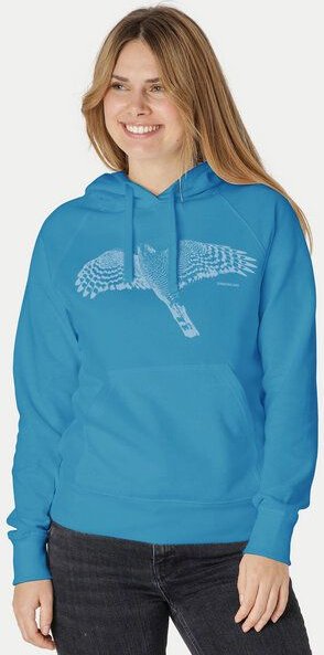 Thumbnail - Peaces.bio - handbedruckte Biomode Bio-Hoodie Sperber Damen