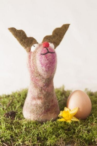 short'n'pietz Rentier als Filz-Eierwärmer