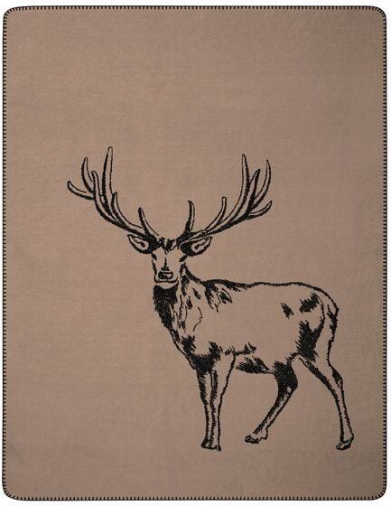 Thumbnail - biederlack Wohndecke Serie Alp Chic "Deer", 80 % recycelte Fasern