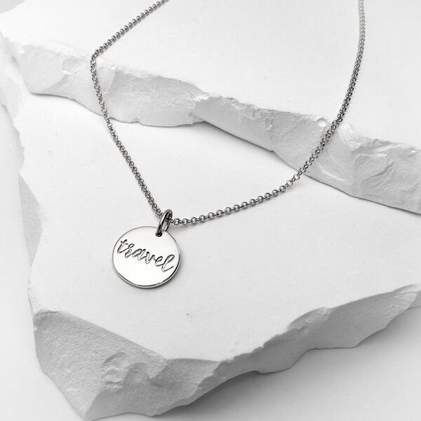 MOANINA Kette Travel Coin - 925 Silber/18k Gold Vermeil - 3 Längen