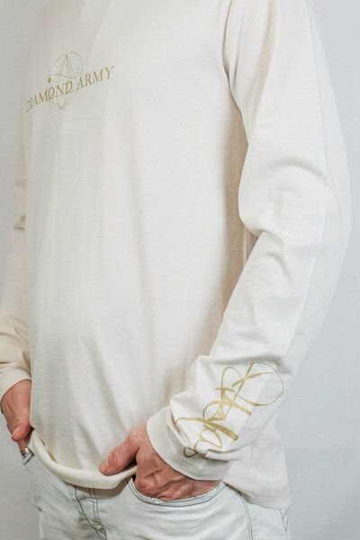 Diamond-Army Einzelstück Longsleeve Gold & Beige
