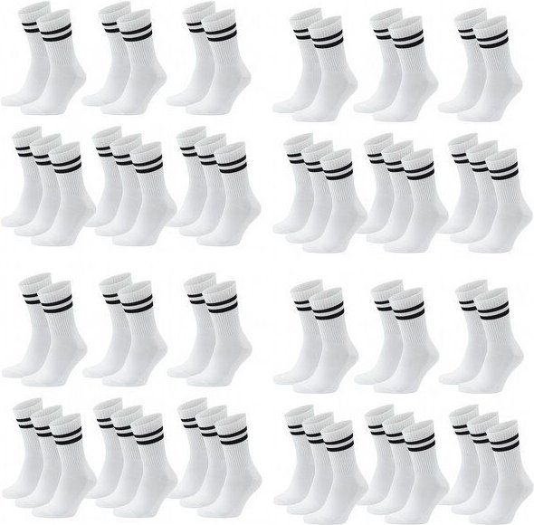 Opi and Max 3 oder 24 Paar Sportsocken mit Streifen aus Bio-Baumwolle 90% Bio-Baumwolle, Unisex für Männer & Frauen – Be...