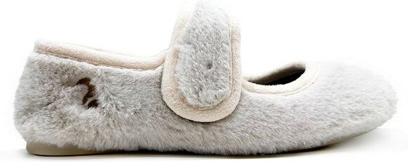 Veganer Hausschuh "thies ® Rec Fur Ballerina" aus ultraweichem, recyceltem Fell, fair produziert