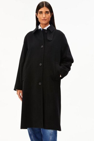 ARMEDANGELS VAANOISE WOOL MANTEL AUS RECYCELTER WOLLE