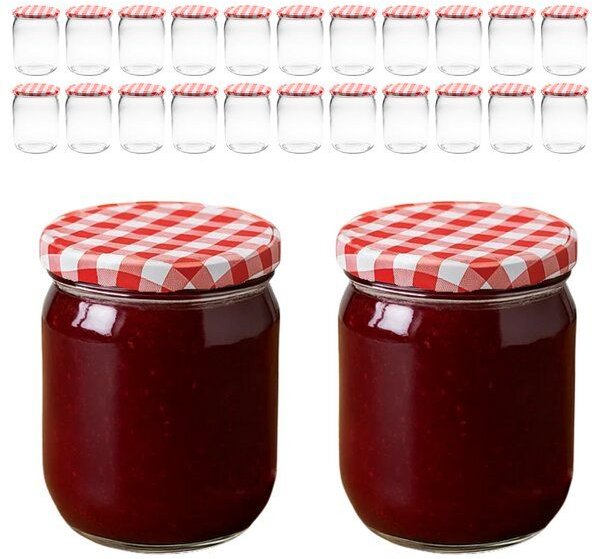 mikken Einmachgläser 540ml mit Schraubdeckel Einkochgläser Vorratsgläser Aufbewahrungsgläser