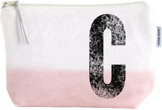 renna deluxe Kulturtasche und Kosmetiktasche mit Monogramm - ROSA