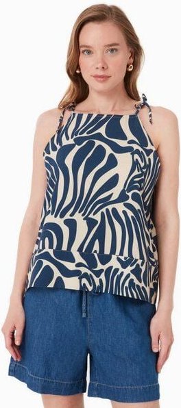 ORGANICATION Top aus LENZING ECOVERO Viskose und Bio-Baumwolle mit Muster