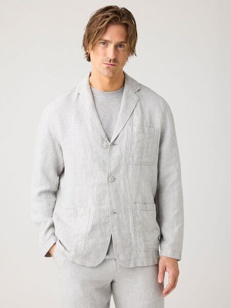 KnowledgeCotton Apparel Lockerer Blazer aus Bio-Leinen