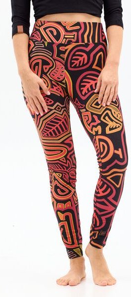Leggings Gallo Damen – aus Bio-Baumwolle mit Elasthan – nachhaltige Yoga-Leggings im einzigartigen KOKOworld-Print – fai...