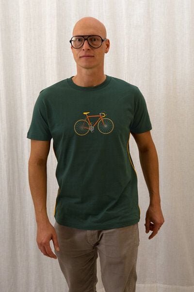 T-Shirtladen-Marktstrasse GmbH Rennrad grüngrau Boy-T-Shirt