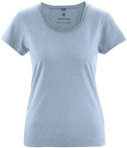 HempAge Damen T-Shirt mit Rollsaum Hanf/Bio-Baumwolle