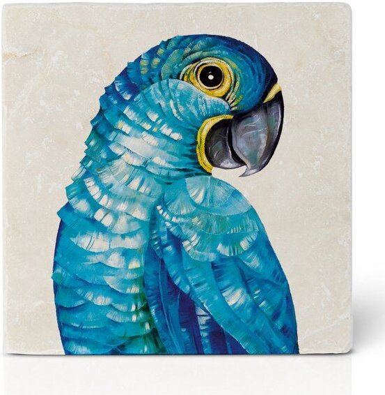 LIGARTI Fliesenuntersetzer – Hyazinth-Ara