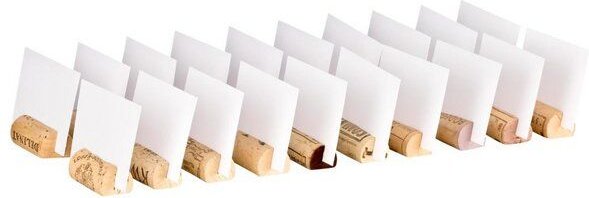Kork-Deko 20 Stk. Tischkarten / Platzkarten aus gebrauchten Weinkorken