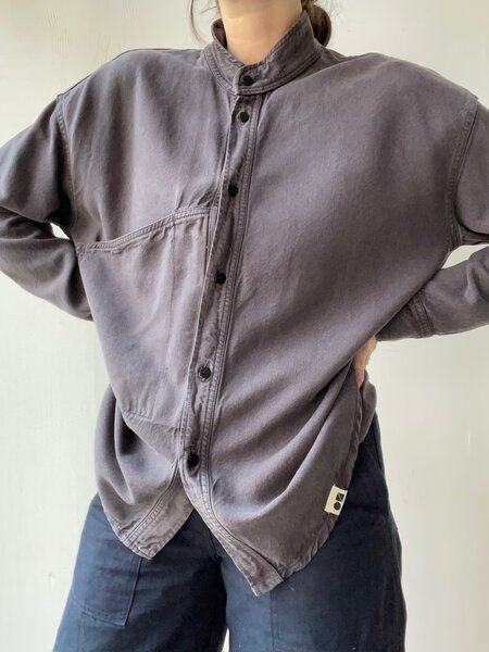 New Optimist "Schie" Overshirt mit Stehkragen und asymmetrischer Brusttasche