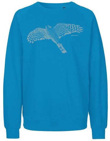 Peaces.bio - handbedruckte Biomode Bio Damen-Sweatshirt Loose Fit Sperber